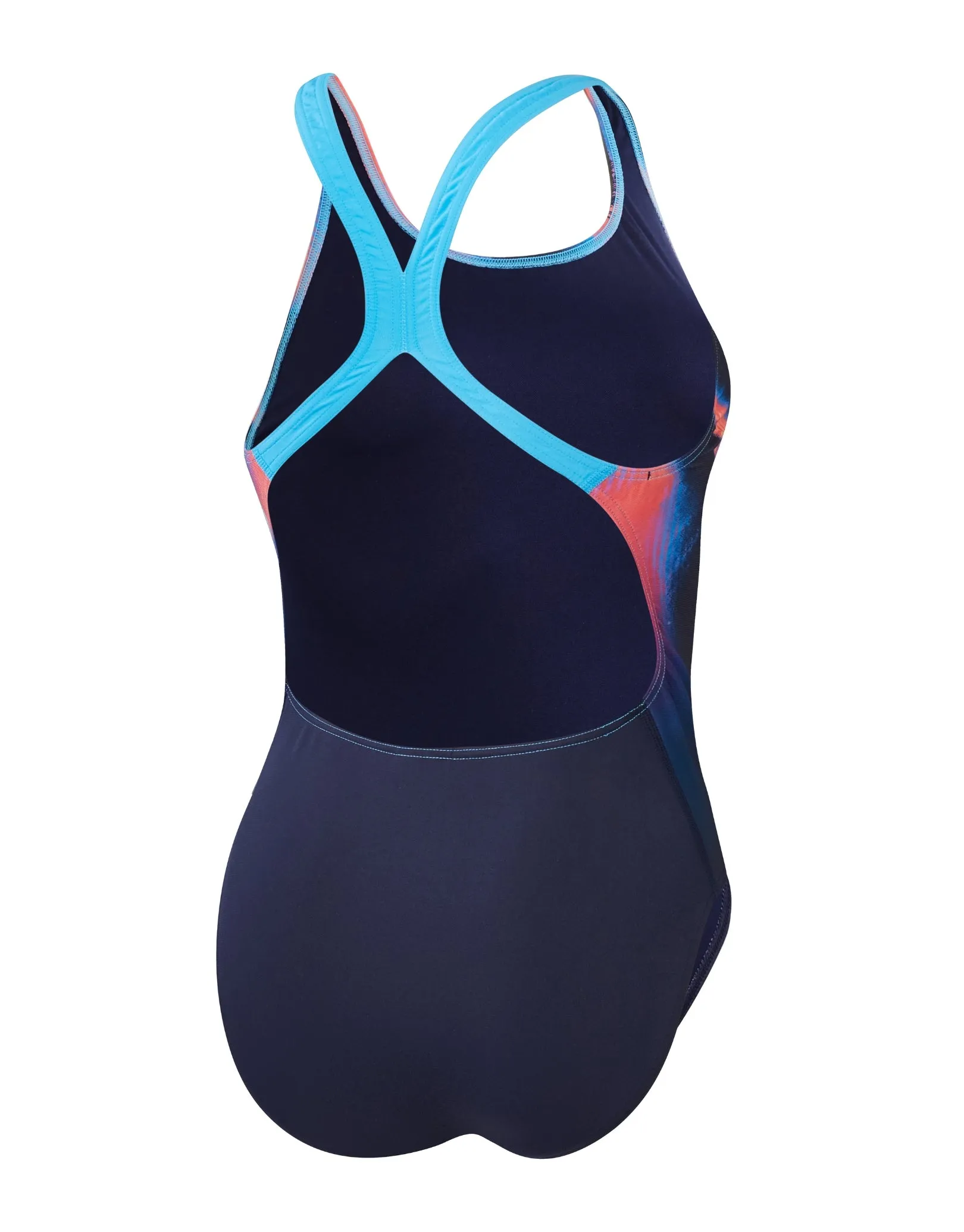 Placement Digital Powerback Swimsuit - Navy/Red