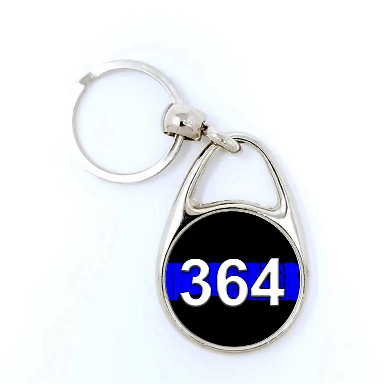 Police Thin Blue Line Keychain