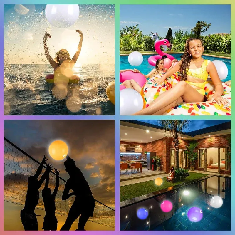 Pool Decoration LED Light 16 Colors Luminous Beach Ball
