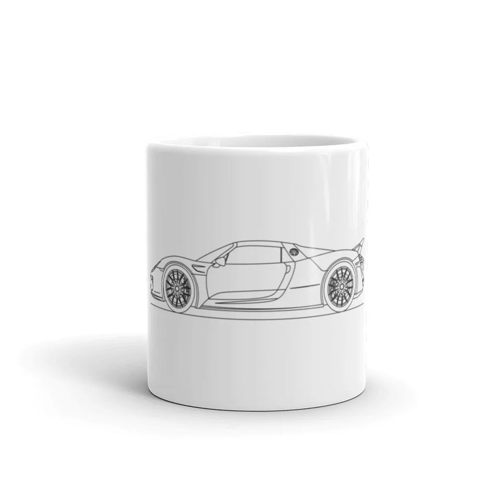 Porsche 918 Spyder Outline Mug