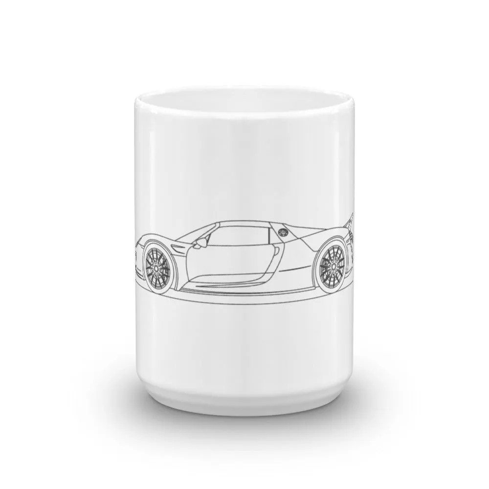 Porsche 918 Spyder Outline Mug
