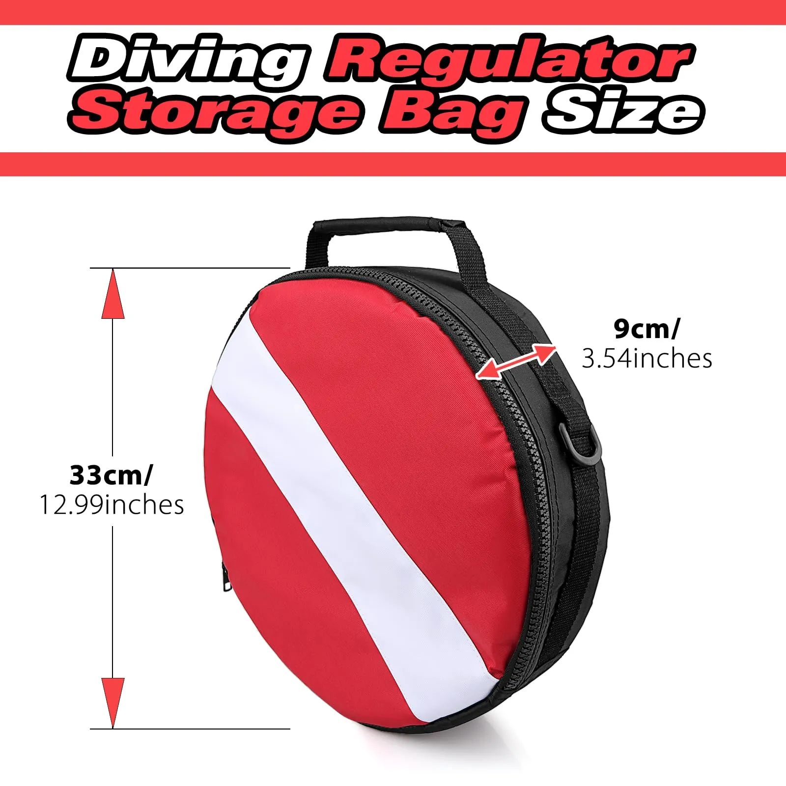 Portable Scuba Regulator Bag, Professional Diving Travel Bags Protective Gear Carry Handbag with Adjustable Shoulder Strap for Divers