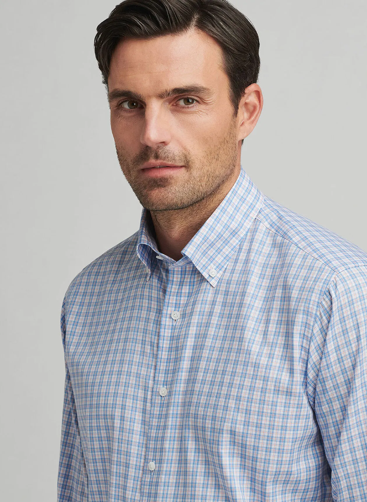PORTOFINO COTTON SHIRT - FOUNTAIN BLUE