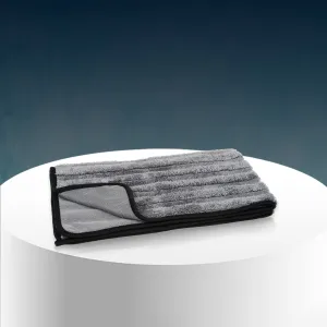 Poshlyf Chipmunk Extreme Drying Towel 600 GSM Grey with Border 80cm x 50cm