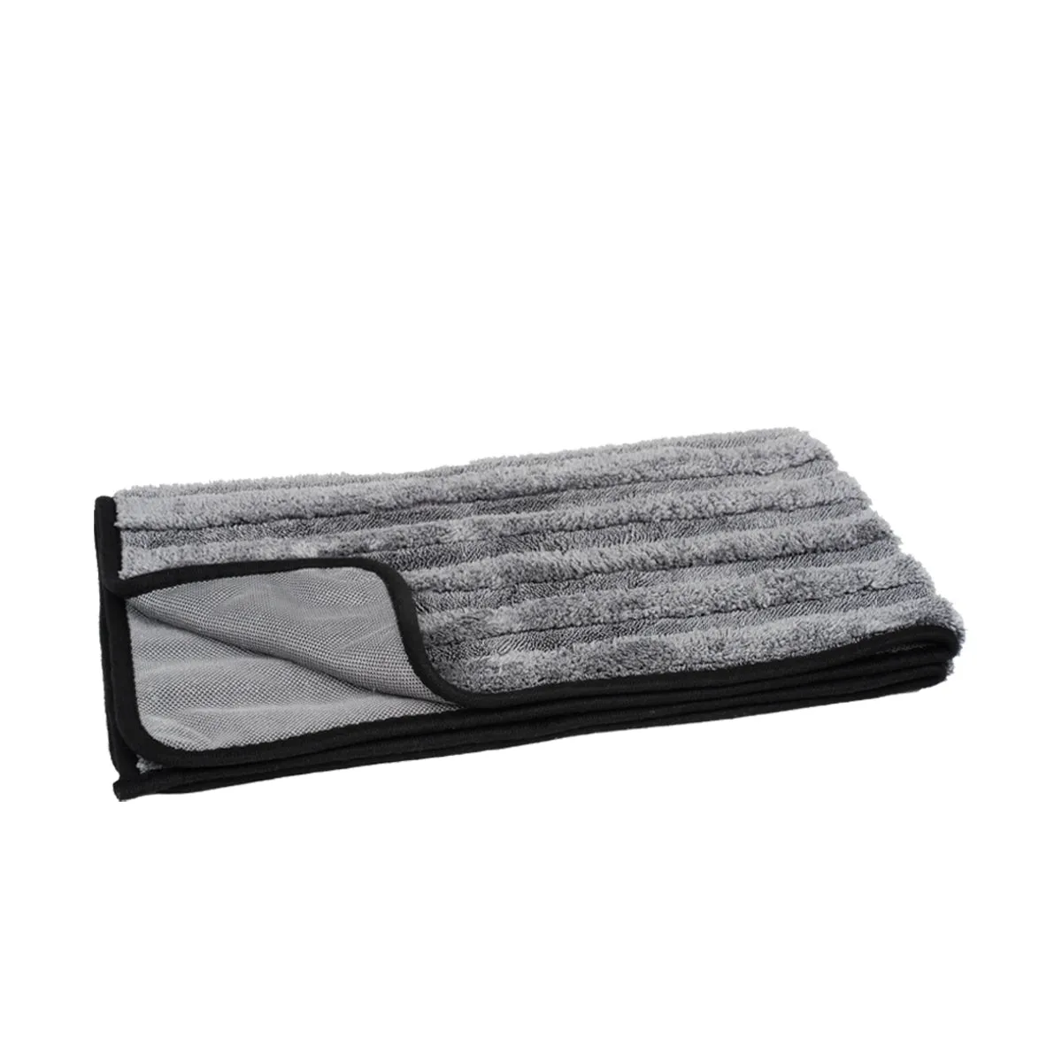 Poshlyf Chipmunk Extreme Drying Towel 600 GSM Grey with Border 80cm x 50cm