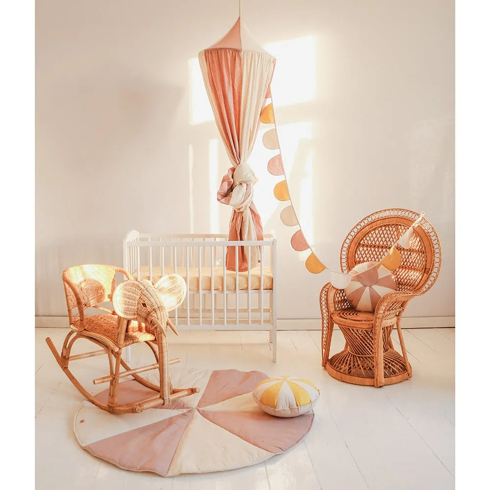 Powder Pink Circus Decorative Canopy - Pink & Beige