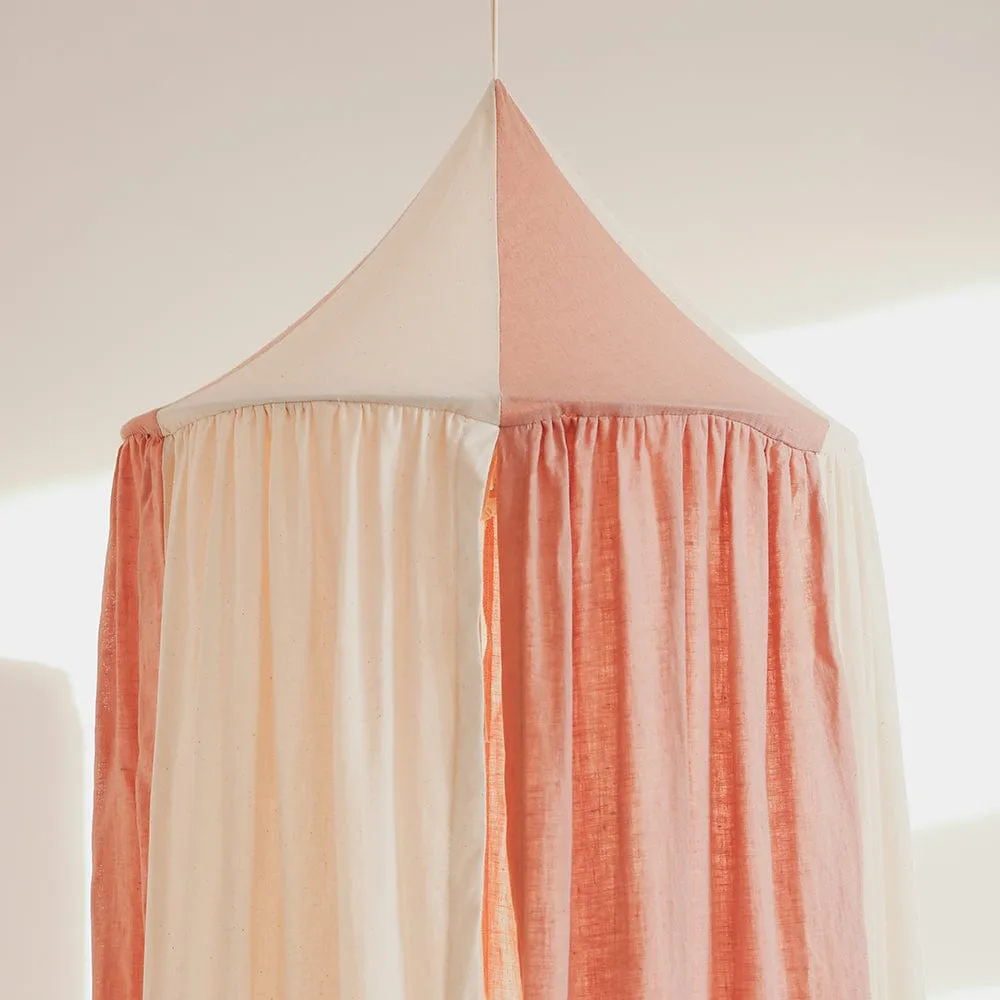 Powder Pink Circus Decorative Canopy - Pink & Beige