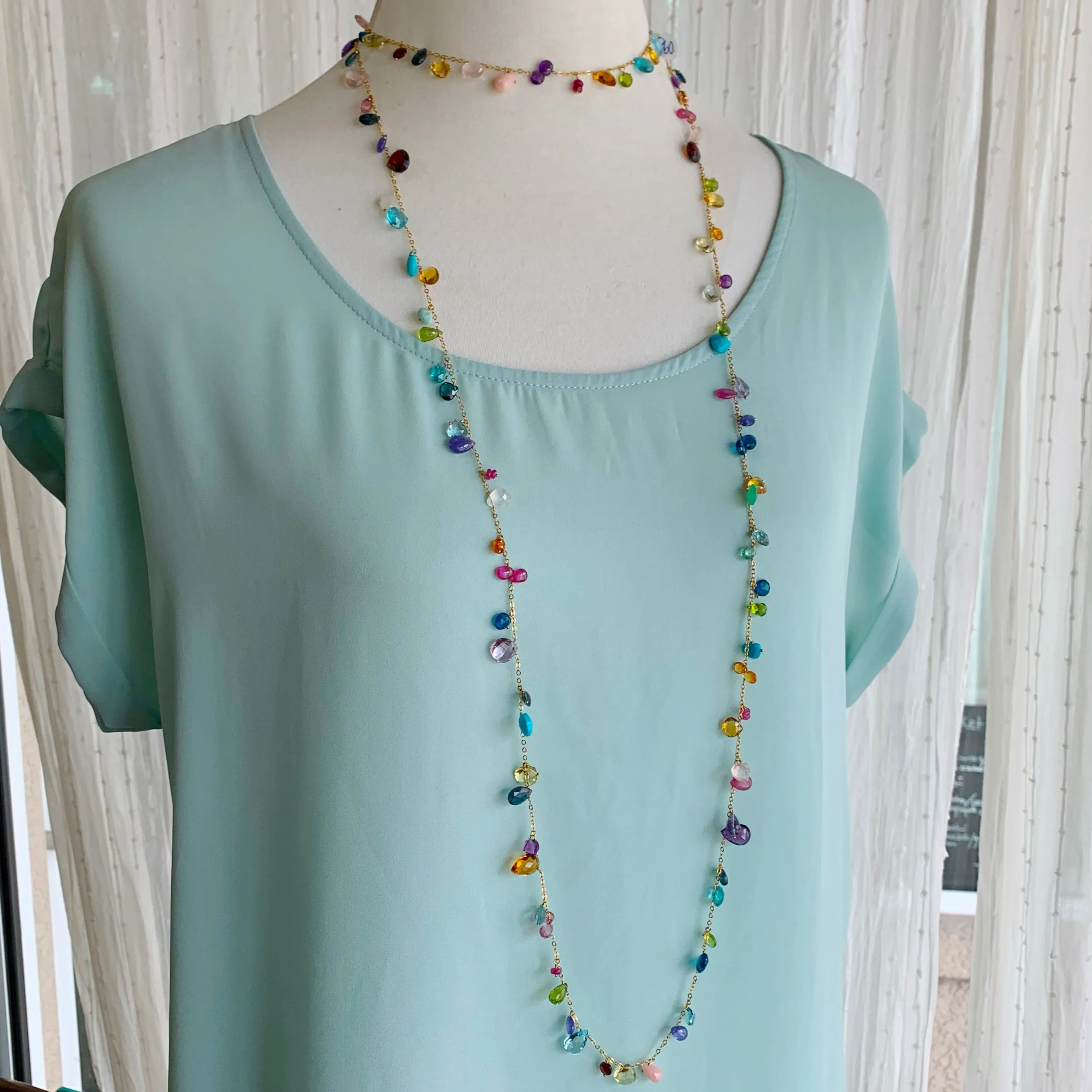 PRE-ORDER ONLY Briolette Menagerie Cable Maxi Necklace