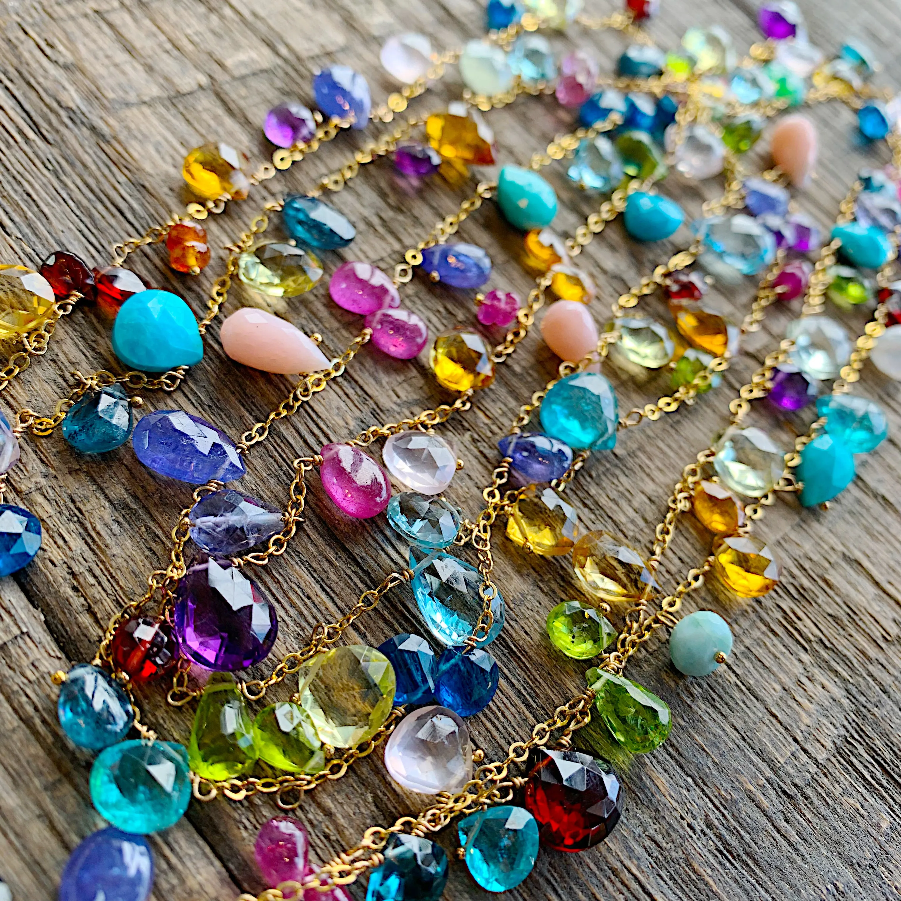 PRE-ORDER ONLY Briolette Menagerie Cable Maxi Necklace