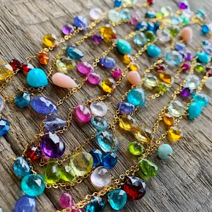 PRE-ORDER ONLY Briolette Menagerie Cable Maxi Necklace