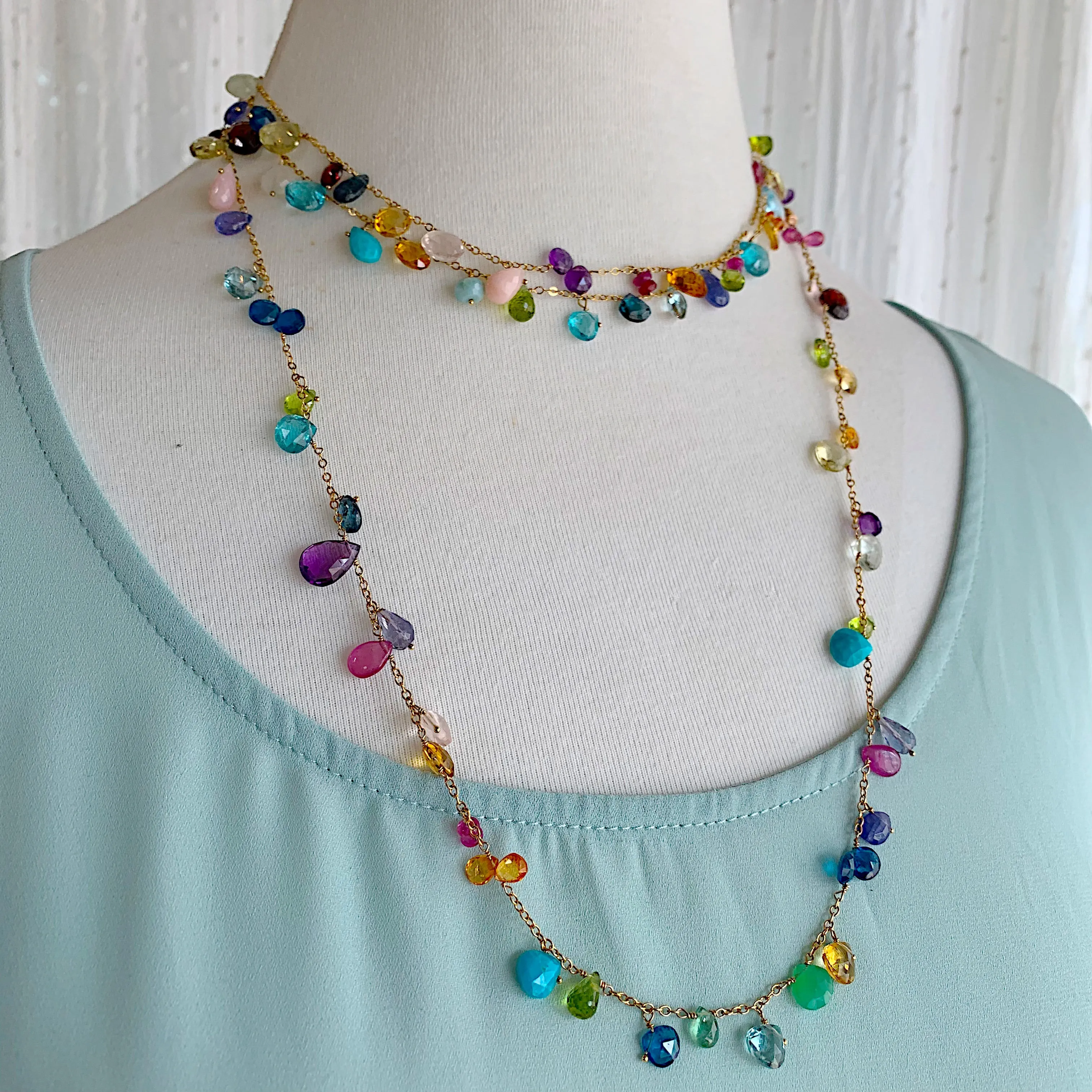 PRE-ORDER ONLY Briolette Menagerie Cable Maxi Necklace