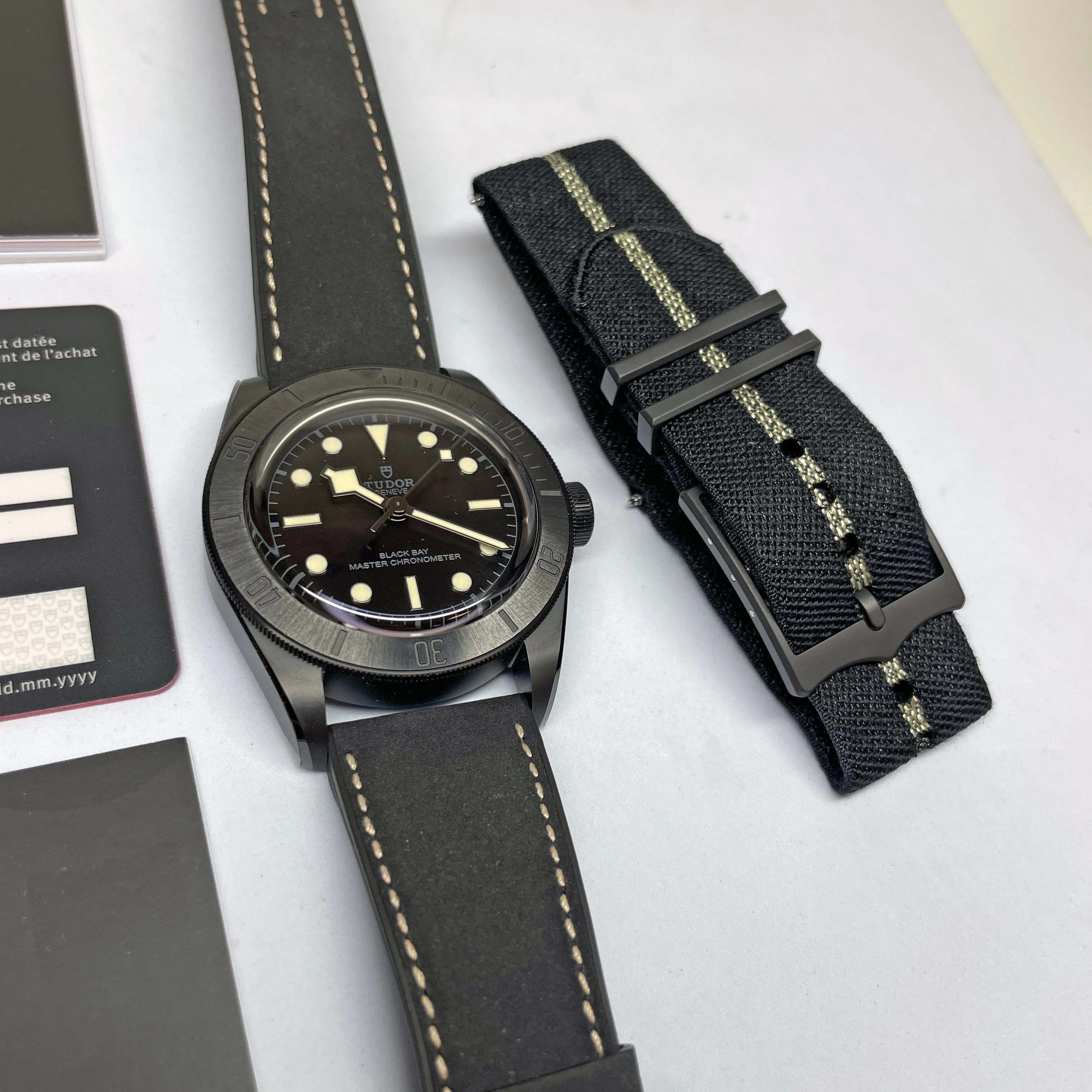 Pre-owned Tudor Black Bay Ceramic 41mm Steel Watch M79210CNU-0001