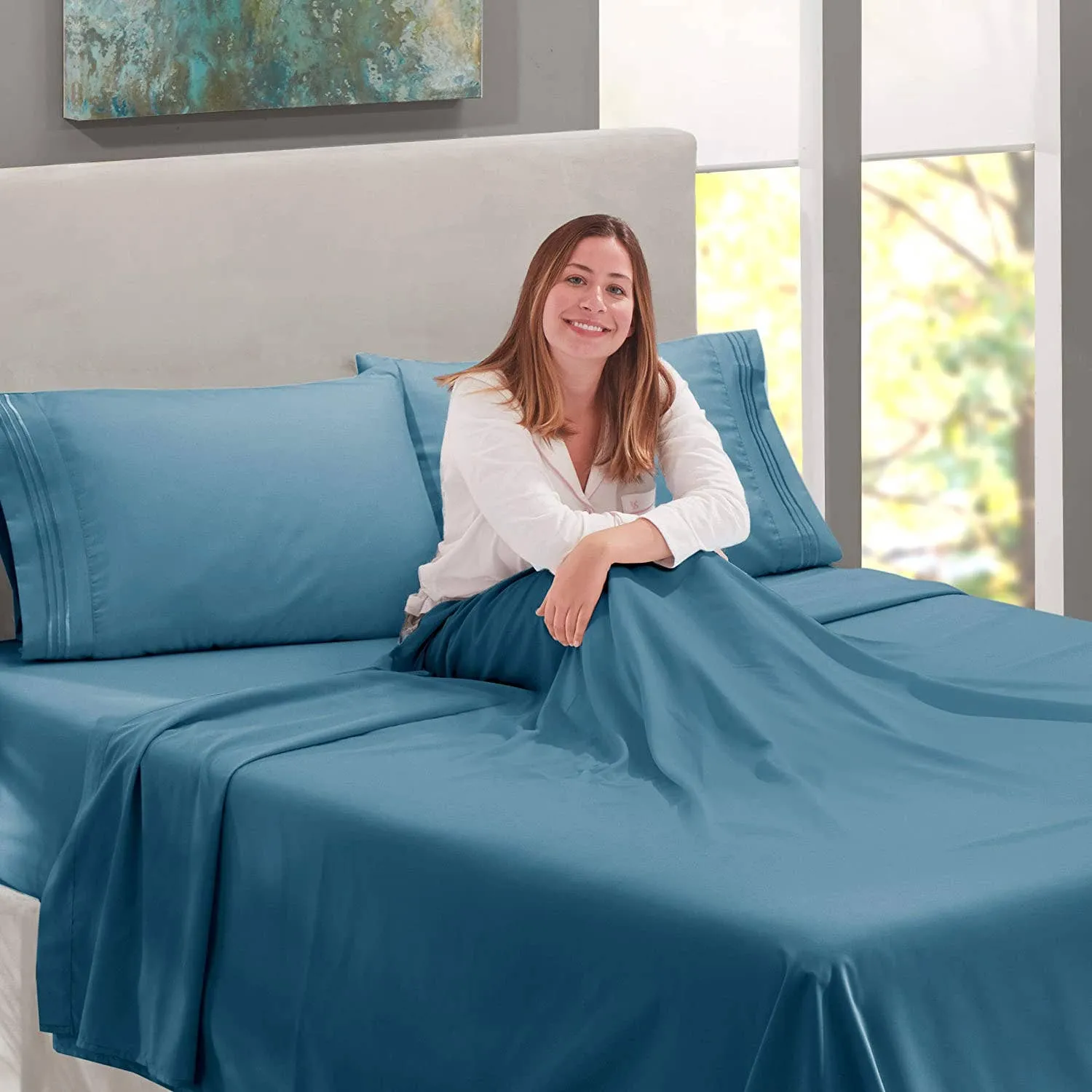 Premier 1800 Deep Pocket Sheet Set in Queen