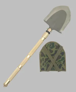 PrepPro Red/Gold Edition Tactical Survival Shovel | Multi-Function Outdoor Tool