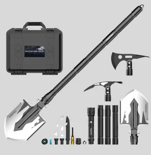 PrepPro Ultimate 14-in-1 Tactical Survival Shovel, Axe & Pick Tool