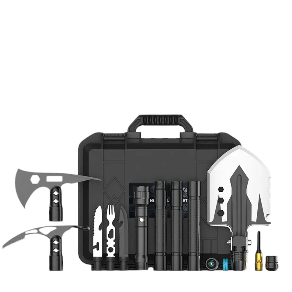 PrepPro Ultimate 14-in-1 Tactical Survival Shovel, Axe & Pick Tool