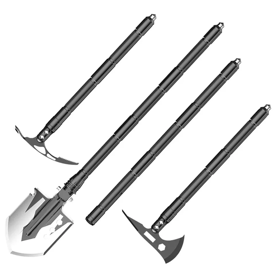 PrepPro Ultimate 14-in-1 Tactical Survival Shovel, Axe & Pick Tool