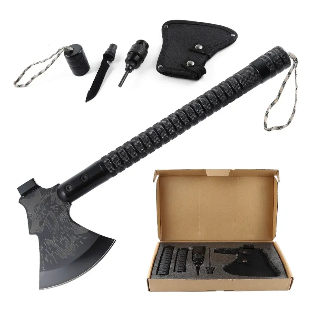 PrepPro Wolf Tactical Survival Axe – Built for the Wild, Engineered for Survival