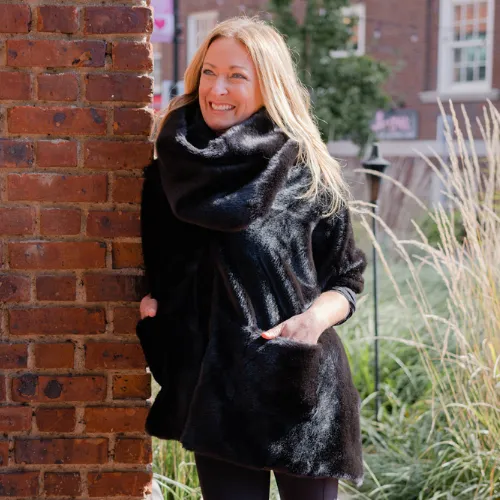Pretty Rugged 3 in 1 Shawl in Black