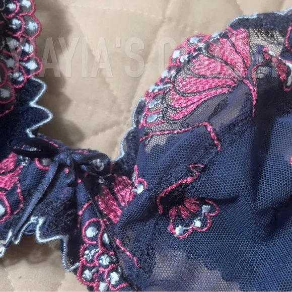 Prima Donna 30D Eden Luxury Balcony Vintage Bra 0162514 in Blue Paradise