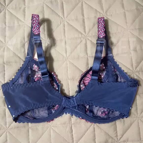 Prima Donna 30D Eden Luxury Balcony Vintage Bra 0162514 in Blue Paradise
