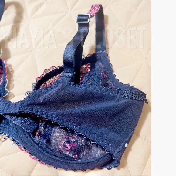 Prima Donna 30D Eden Luxury Balcony Vintage Bra 0162514 in Blue Paradise