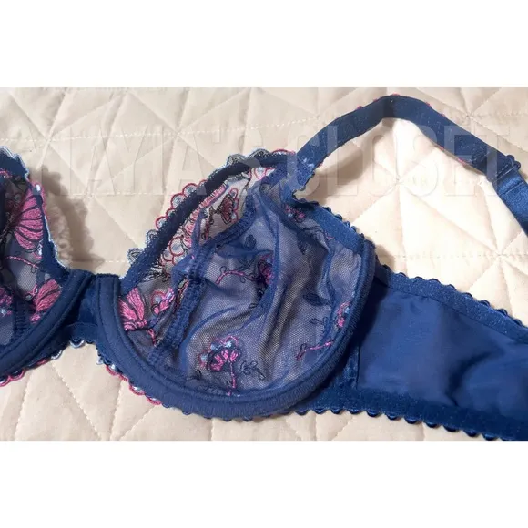 Prima Donna 30D Eden Luxury Balcony Vintage Bra 0162514 in Blue Paradise
