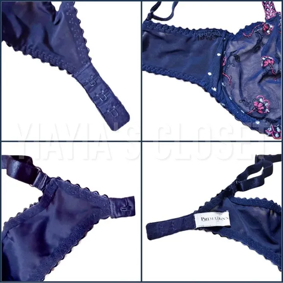 Prima Donna 30D Eden Luxury Balcony Vintage Bra 0162514 in Blue Paradise