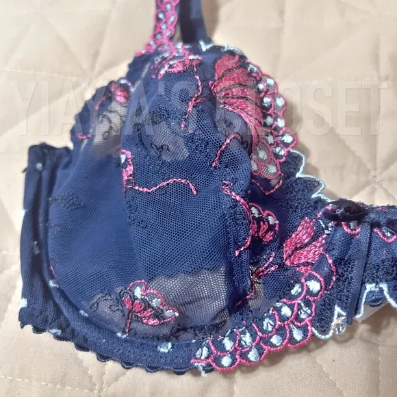 Prima Donna 30D Eden Luxury Balcony Vintage Bra 0162514 in Blue Paradise