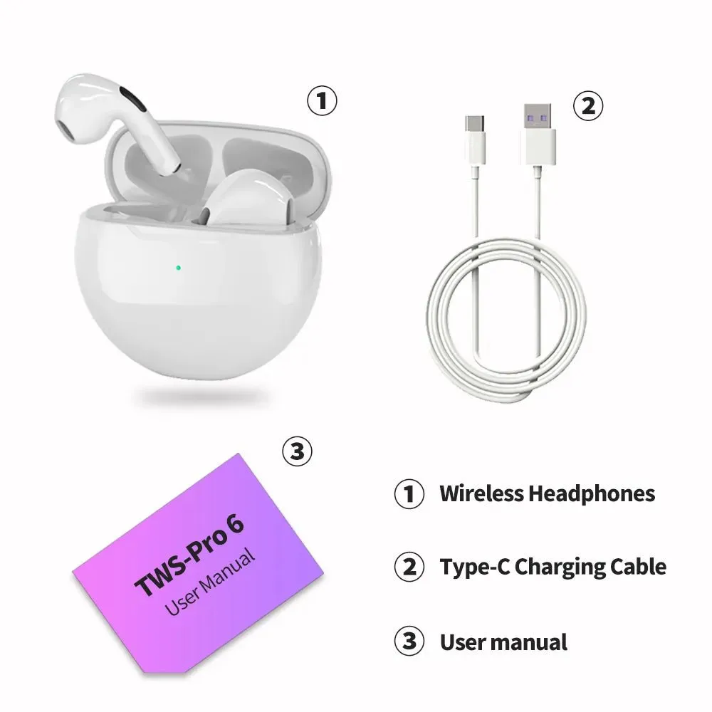 Pro 6 Sport Earbuds Headset
