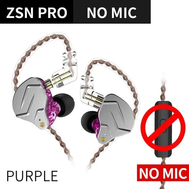 Pro X/ZSN Pro 1BA 1DD Hybrid In Ear Earphone HIFI SJA
