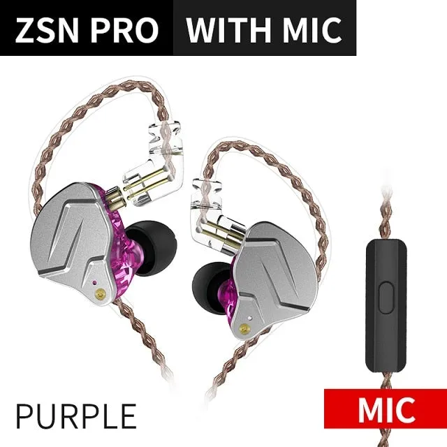 Pro X/ZSN Pro 1BA 1DD Hybrid In Ear Earphone HIFI SJA
