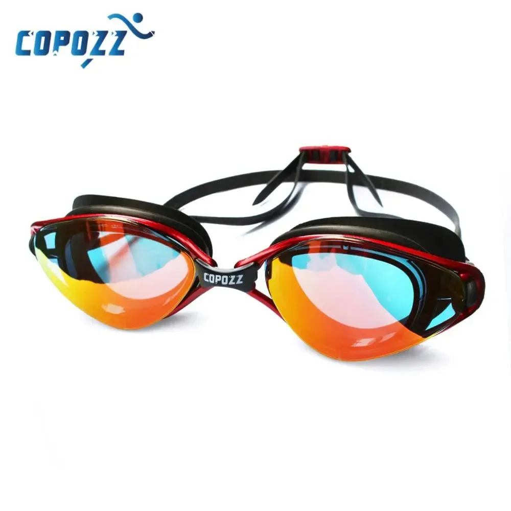 Professional Swim Goggles Anti-Fog UV Protection Adjustable Swimming Goggles for Men & Women Waterproof Silicone Glasses Eyewear