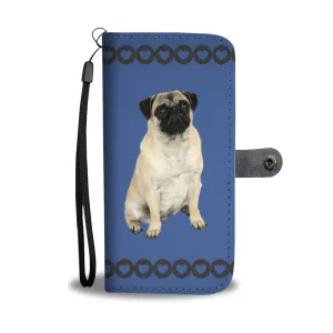 Pug Phone Case Wallet - Blue