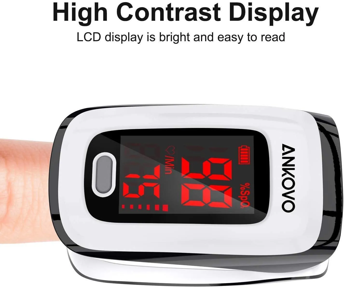 Pulse Oximeter Fingertip (Oximetro), Heart Rate Monitor and SpO2 Levels, Portable Pulse Oximeter with Case