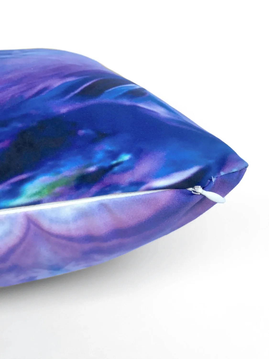 Purple Fibonacci Spiral Suede Throw Pillow, Colorful Home Decor, Sacred Geometry Art