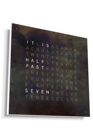 QLOCKTWO Creator's Edition Wall Clock with RAW IRON Steel Faceplate