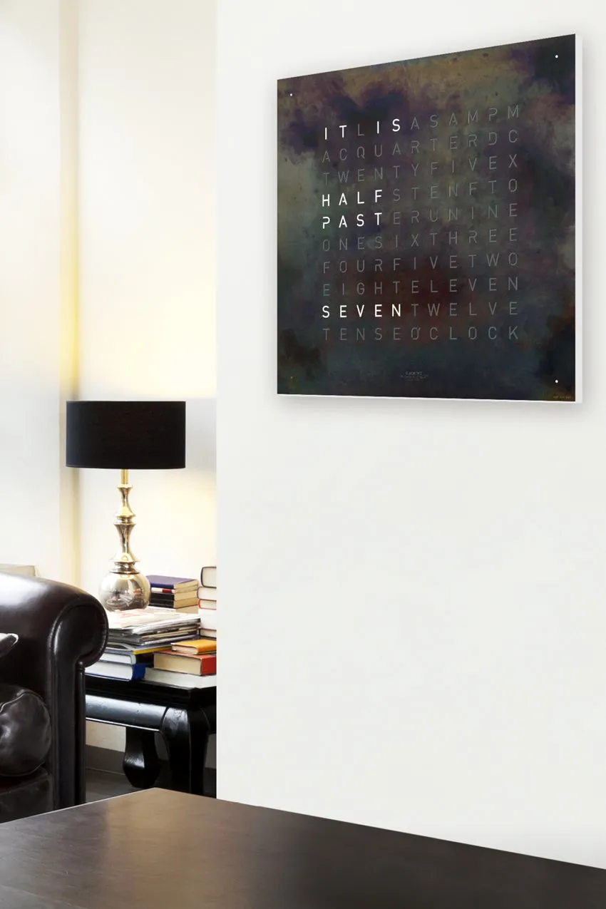 QLOCKTWO Creator's Edition Wall Clock with RAW IRON Steel Faceplate