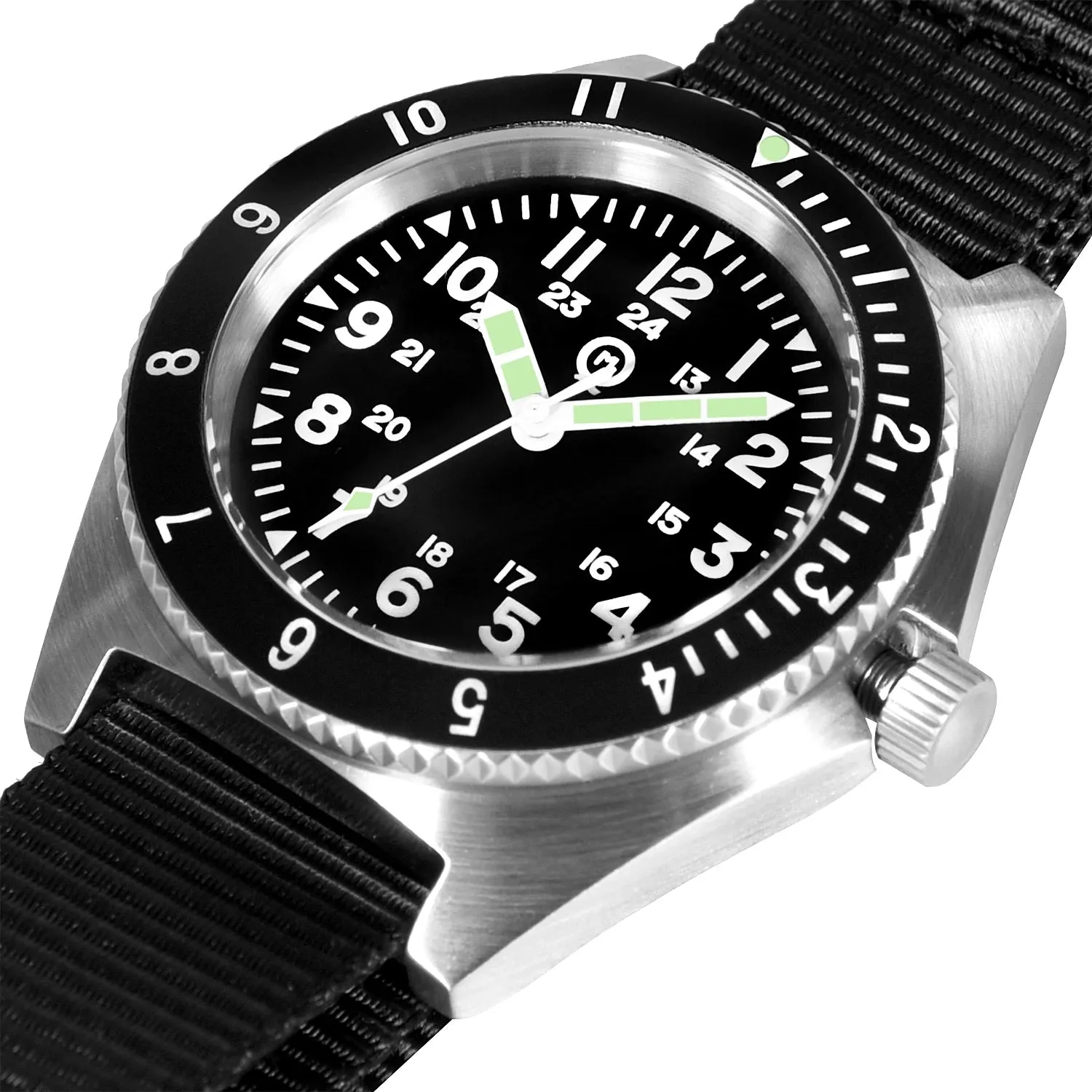 QM "Vietnam" / Platoon US Special Forces UDT Military Men's 300M Diver Super Light C3 Army SM8019BA Without logo Swimming  Watch