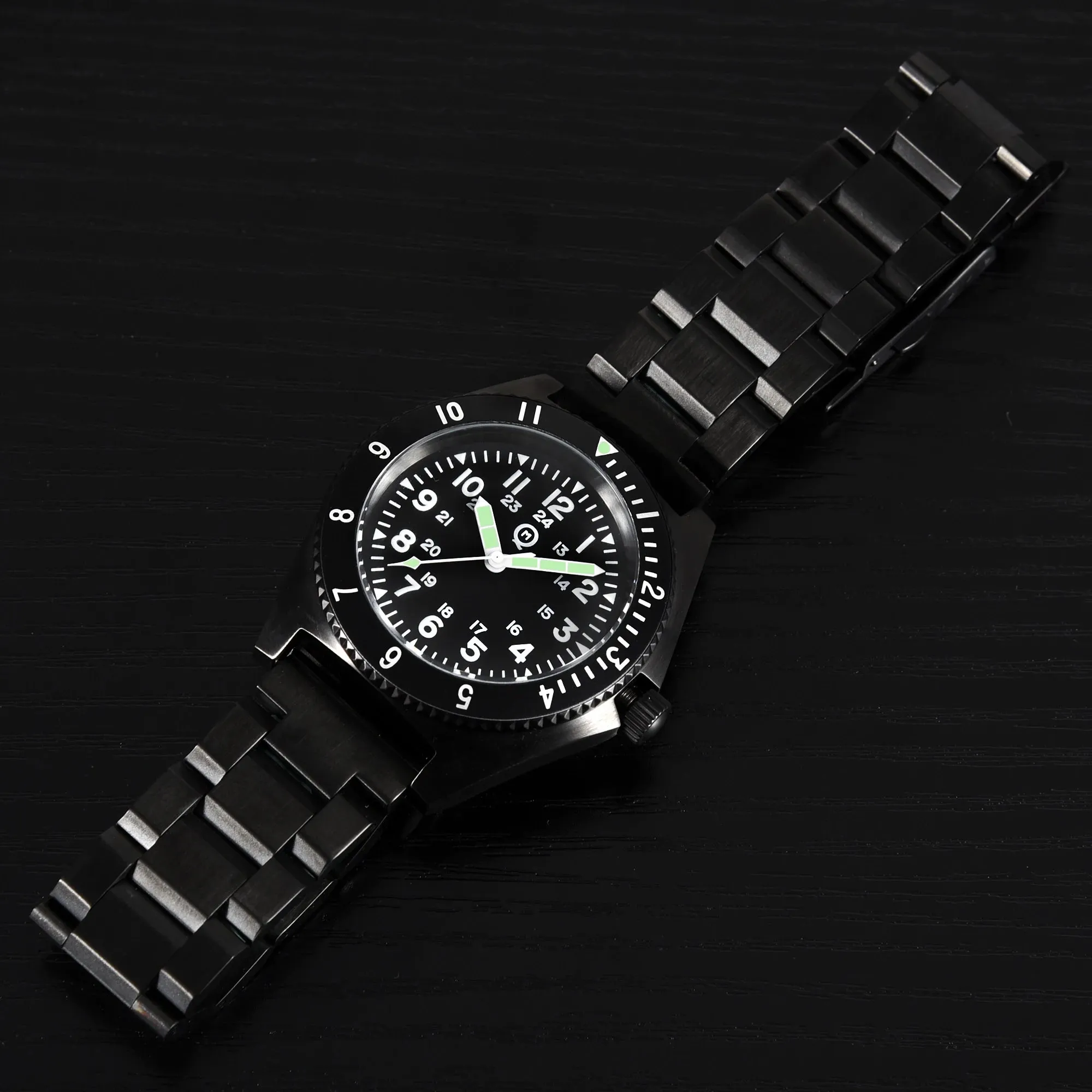 QM "Vietnam" / Platoon US Special Forces UDT Military Men's 300M Diver Super Light C3 Army SM8019BA Without logo Swimming  Watch
