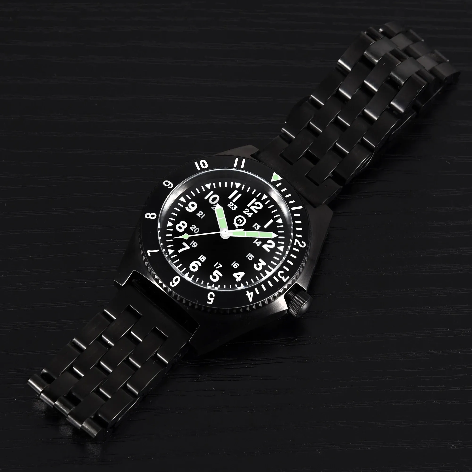 QM "Vietnam" / Platoon US Special Forces UDT Military Men's 300M Diver Super Light C3 Army SM8019BA Without logo Swimming  Watch