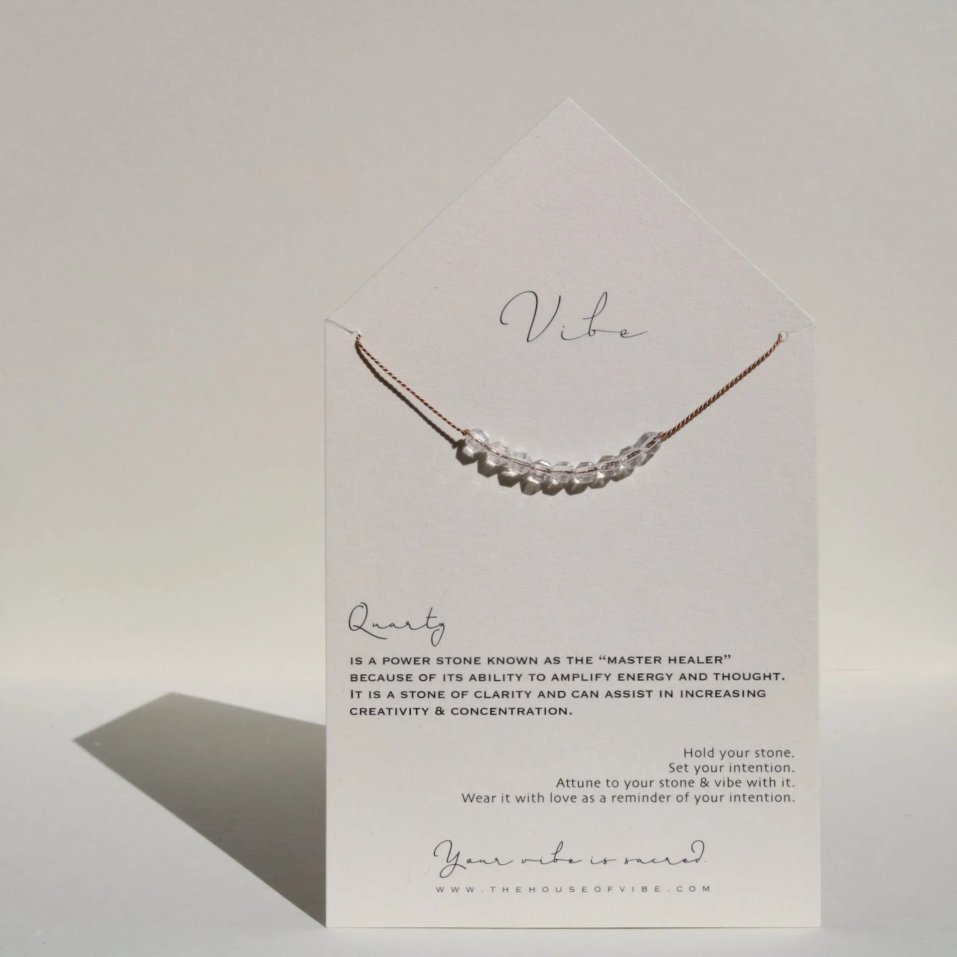 QUARTZ BEADED ENERGY PRISMS