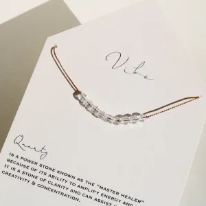 QUARTZ BEADED ENERGY PRISMS