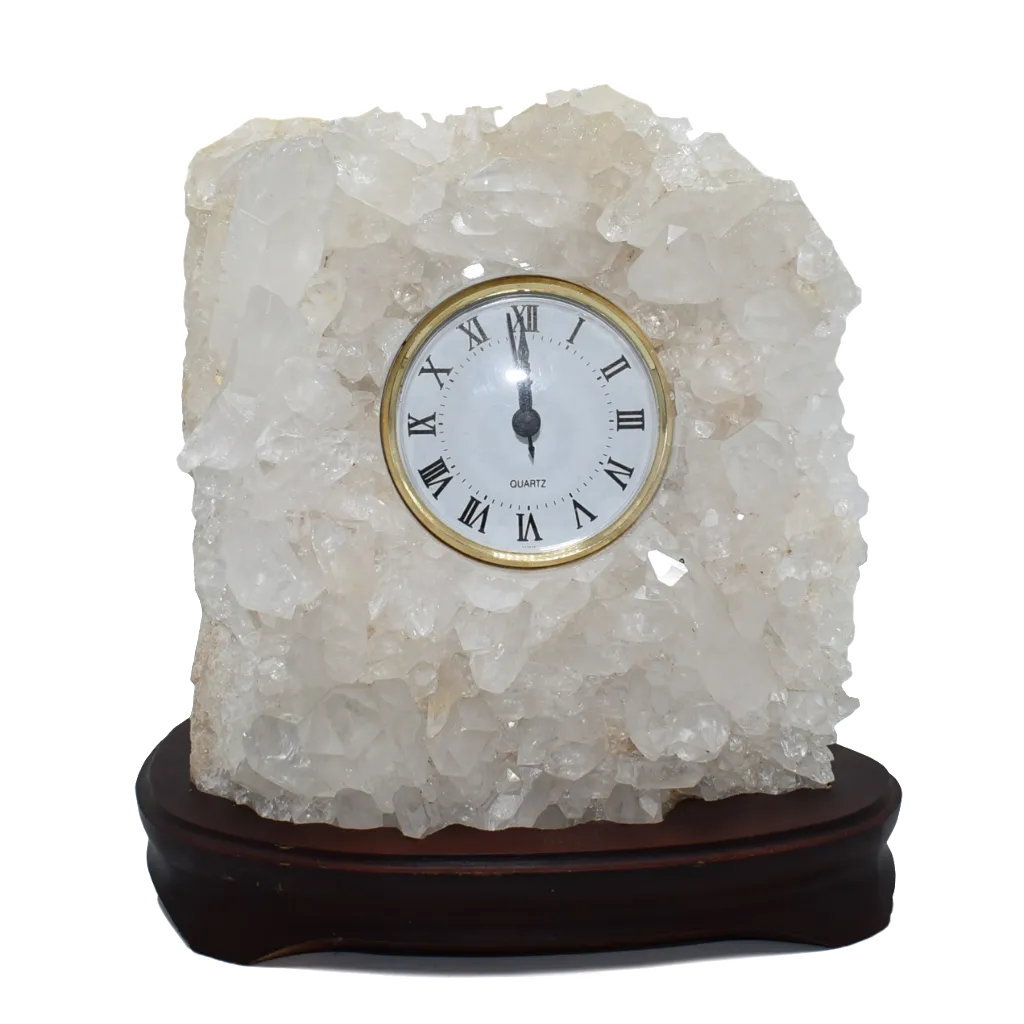 Quartz Clock in Wood Base