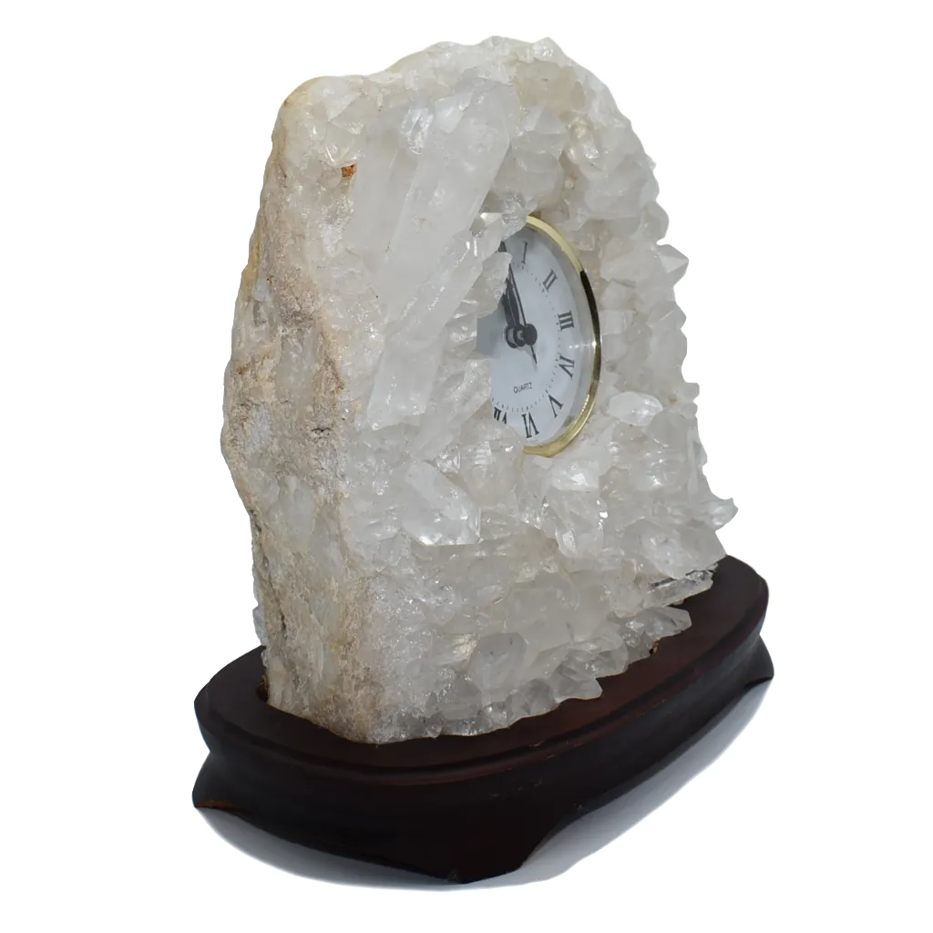Quartz Clock in Wood Base