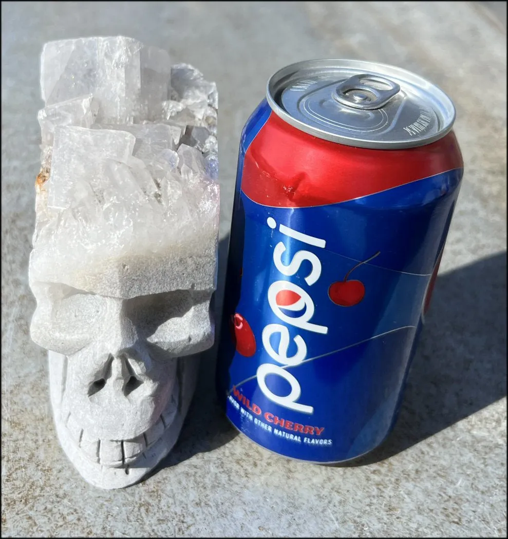 Quartz Crystal   Calcite   Limestone Metamorphosis Crystal Skull
