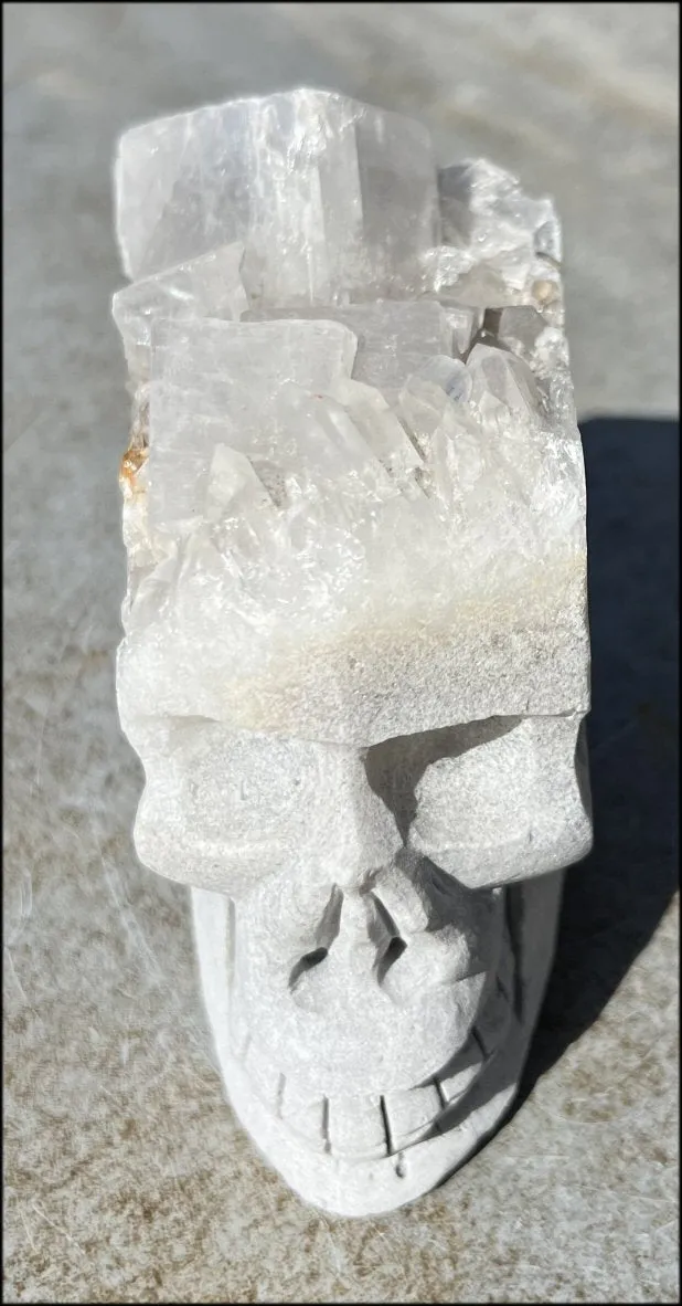 Quartz Crystal   Calcite   Limestone Metamorphosis Crystal Skull