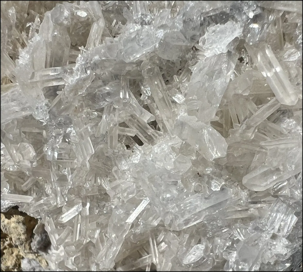 Quartz Crystal   Limestone METAMORPHOSIS Crystal Skull with Fantastic Sparkly Crystal Points