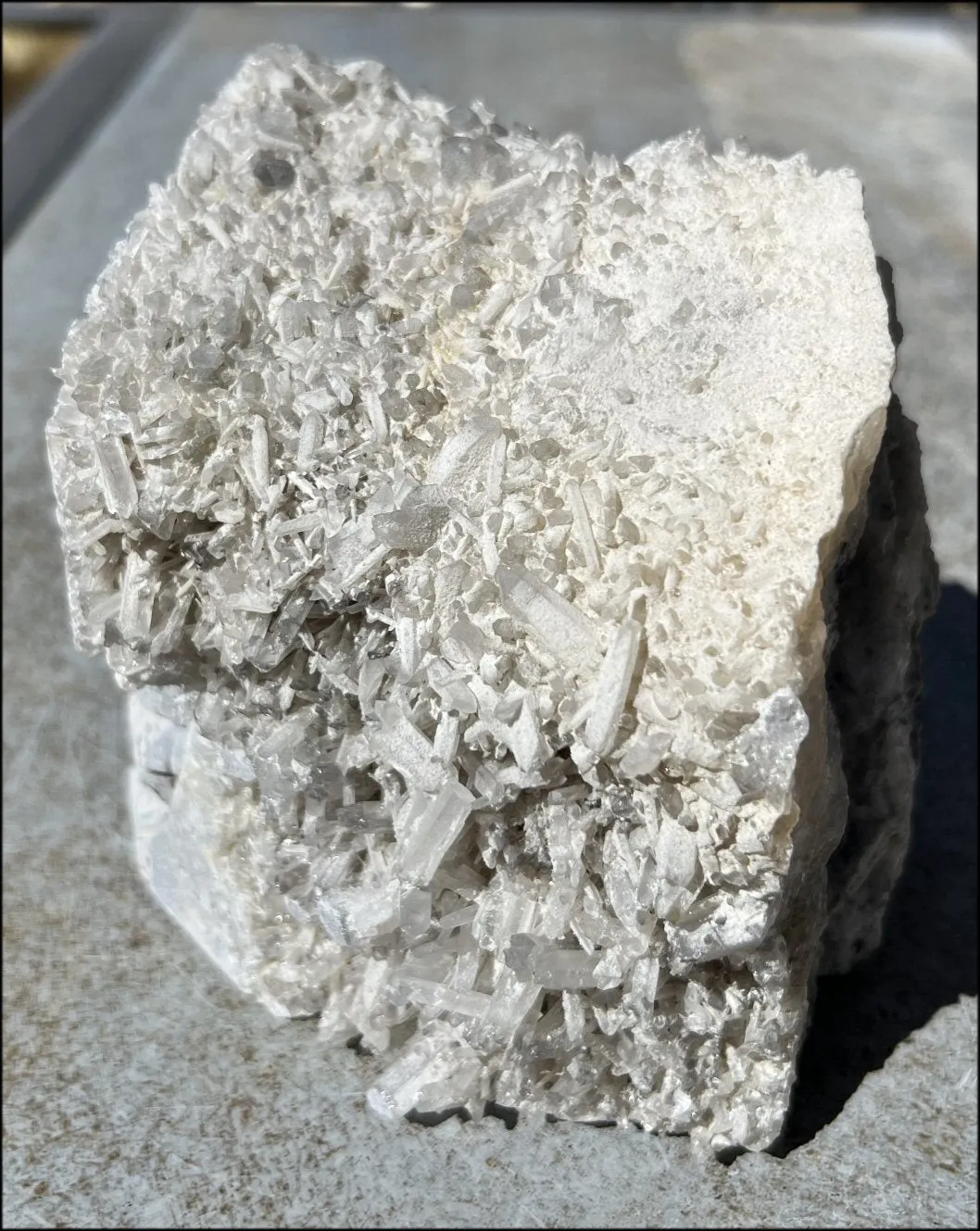 Quartz Crystal   Limestone METAMORPHOSIS Crystal Skull with Fantastic Sparkly Crystal Points