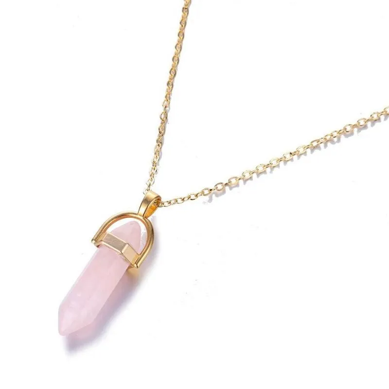 Quartz rose pendentif